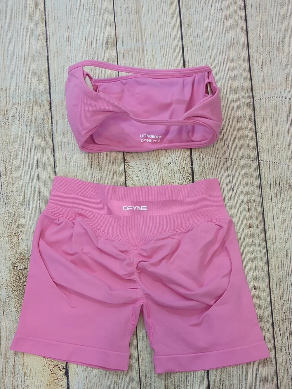 DFYNE Impact Set in Blossom Pink – Matching Top & Shorts Size Medium